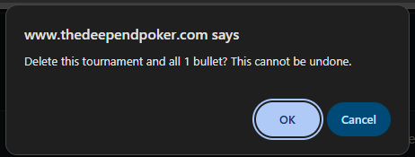 Delete confirmation