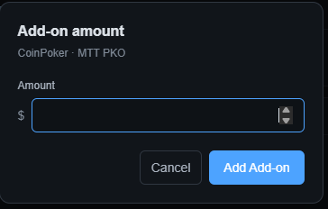 Add-on amount