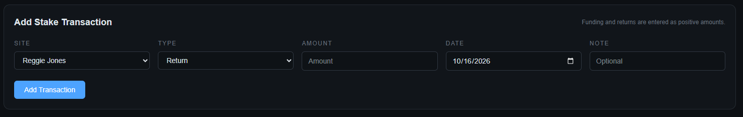 Add Stake Transaction